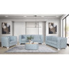 Saree - Sofa - Light Teal Chenille & White