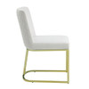 Zazie - Side Chair (Set of 2) - White Velvet & Gold