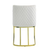 Zazie - Side Chair Set of 2) - White Velvet & Gold