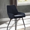 Zudora - Side Chair (Set of 2) - Black Linen