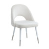 Zemirah - Side Chair Set of 2) - White Velvet & White Gloss