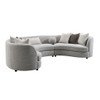 Ivria - Sectional Sofa With 9 Pillows - Gray Boucle