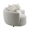 Iniko - Sofa With 6 Pillows - Beige Boucle
