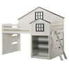 Ratana - Loft Bed - Gray & White