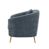 Nakendra - Loveseat With 2 Pillows - Cobalt Blue Chenille