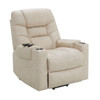 Nairi - Power Recliner With Lift & Heating & Massage - Ivory Leather Aire