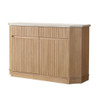 Qwin - Server With Marble Top - Marble Top & Oak