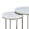 Zaidee - Nesting Table Set - Marble Top & Nickel