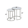 Zaidee - Nesting Table Set - Marble Top & Nickel