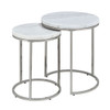 Zaidee - Nesting Table Set - Marble Top & Nickel