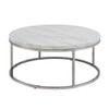 Zaidee - Coffee Table With Marble - Marble Top & Nickel