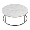 Zaidee - Coffee Table With Marble - Marble Top & Nickel
