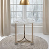 Zaidee - 23.5" End Table - Sintered Stone & Champagne