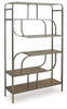 Jaddon - Bookcase - Brown / Antique Silver