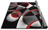 RENAURD Red & Black  5' x 7' Area Rug