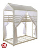 COSETTE Twin over Twin Canopy LED Bunkbed