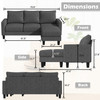KALIMA Dark Gray 71" Wide Reversible Sofa Chaise