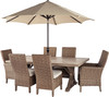 ROSGROVE 7 Piece Outdoor Dining Set with Bench