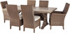 ROSGROVE 7 Piece Dining Set with Bench