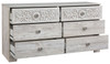 Paxberry - Six Drawer Dresser - Vinyl-Wrapped - Whitewash
