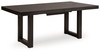 Neymorton - 7 Pc. - Rectangular Extension Table, 6 Side Chairs - Dark Grayish Brown