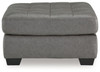 Clairette Court - Oversized Accent Ottoman - Alloy