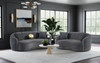 Brookside - 2 Piece Velvet Upholstered Sofa Set - Dark Gray