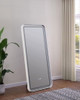 Glendora - LED Standing Mirror Bluetooth Speakers - Pearl Silver