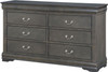 NIMES Dark Gray 58.3" Wide Dresser & Mirror