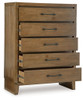 Sherbana - Five Drawer Chest - Light Brown