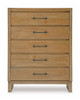 Sherbana - Five Drawer Chest - Light Brown