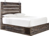 EMEK Brown Storage Platform Bed