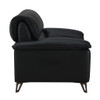 Eilene - Loveseat - Black Top Grain Leather