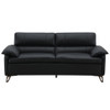 Eilene - Loveseat - Black Top Grain Leather