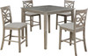 MCKAY Gray 5 Piece Counter Height Set