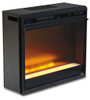 Entertainment Accessories - Fireplace Insert Glass/Stone - Black