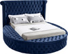 SAMMIE Blue Velvet Storage Bedroom Set