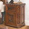 WESTON 26" Wide x 32" Height Nightstand with Real Cowhide