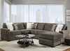 PARAMOUNT Dark Gray 125" Wide  x 98" Depth Reversible Sectional