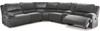 REYMAR Dark Gray 165" Wide 6 Piece Reclining Sectional with 2 Recliners