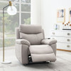 Chriki - Power Recliner With Lift & Heating & Massage - Beige Chenille & Black