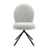 Lawton - Side Chair With Swivel (Set of 2) - Gray Boucle & Black