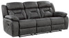 PEGASUS Dark Gray Microsuede Reclining Sofa & Loveseat