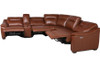 YASIEL Top Grain Leather Power Reclining Sectional with USB