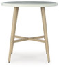 Seton Creek - Round Bar Table With Umbrella Option - Beige