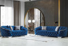 BETHANY Blue Velvet Sofa & Loveseat