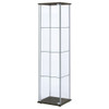 Bellatrix - 4-Shelf Clear Glass Curio Cabinet
