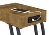 Troy - 1-Drawer C-Shaped Side Table Power Outlet