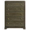 Gran Park - 5-Drawer Bedroom Chest Of Drawers - Dark Cocoa