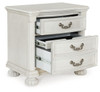 Montelaine - Three Drawer Night Stand - Antique White